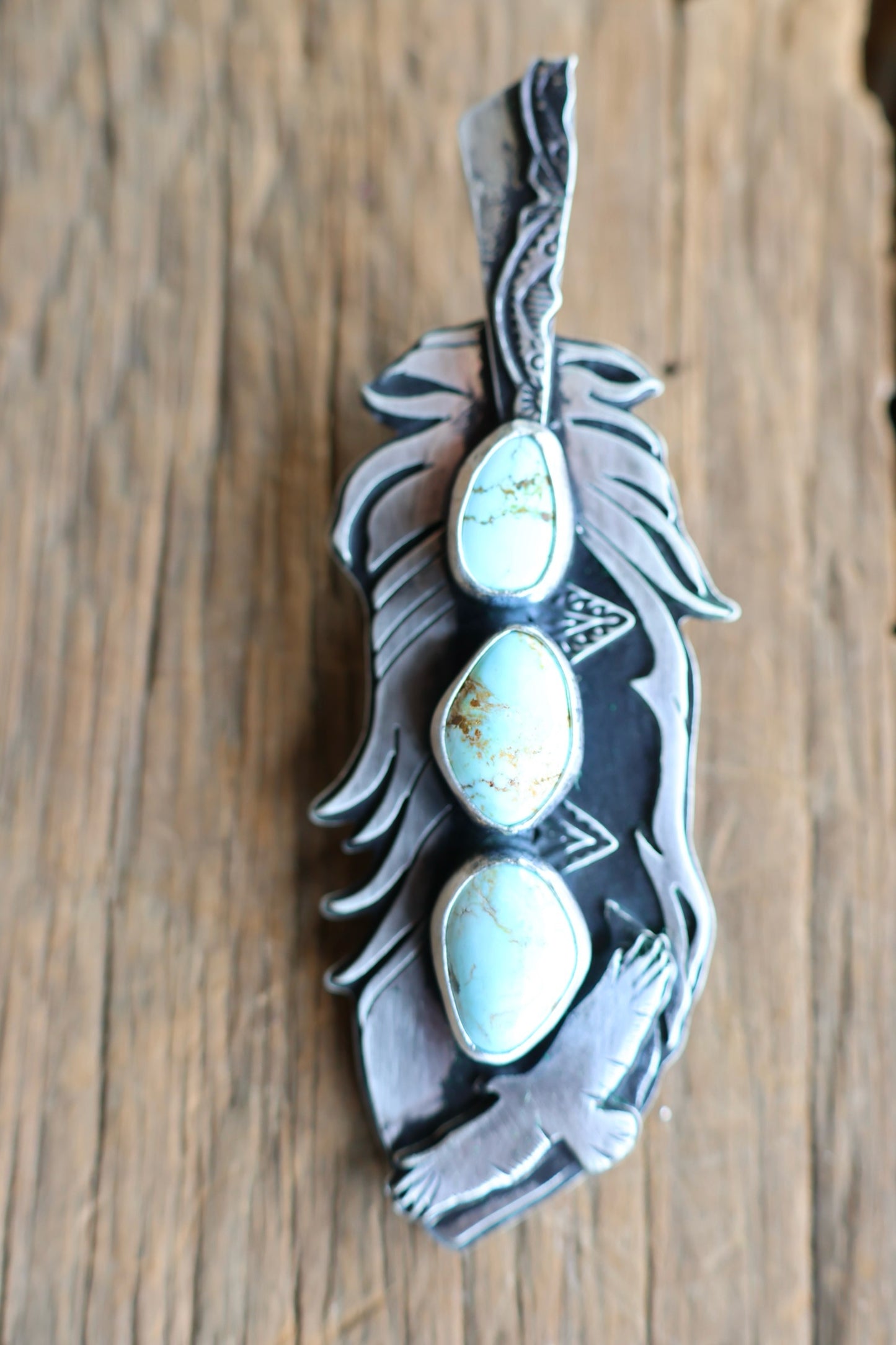 Feather • Valley Blue Turquoise Pendant