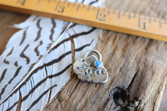 Free charm sterling silver with opal doublet