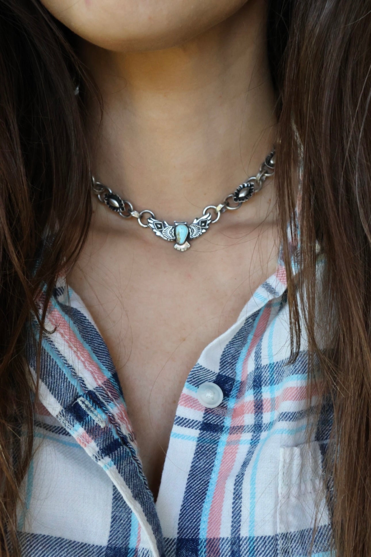 Owl necklace with Carico Lake