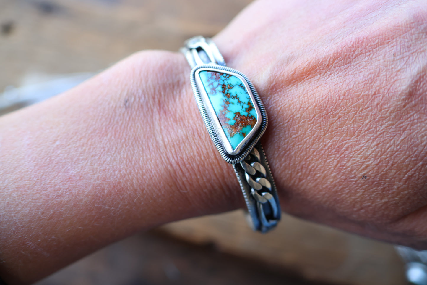 Pilot mountain Turquoise Hardware Cuff