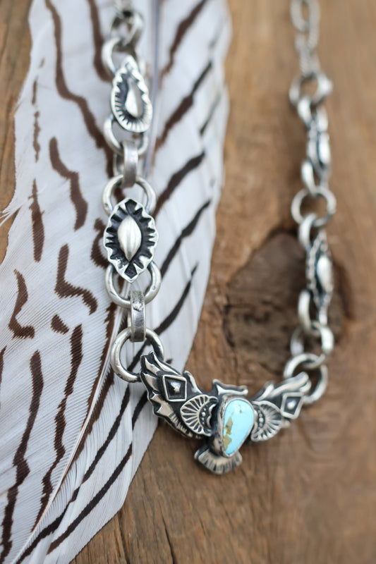 Owl necklace with Carico Lake