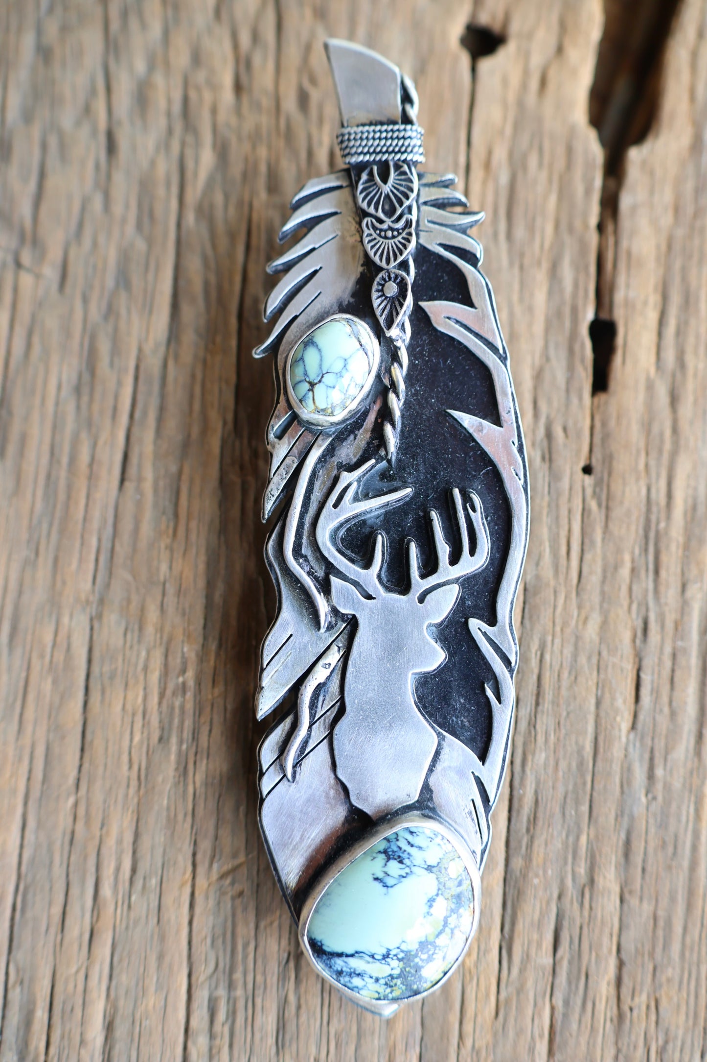 Feather • Price Variscite Pendant