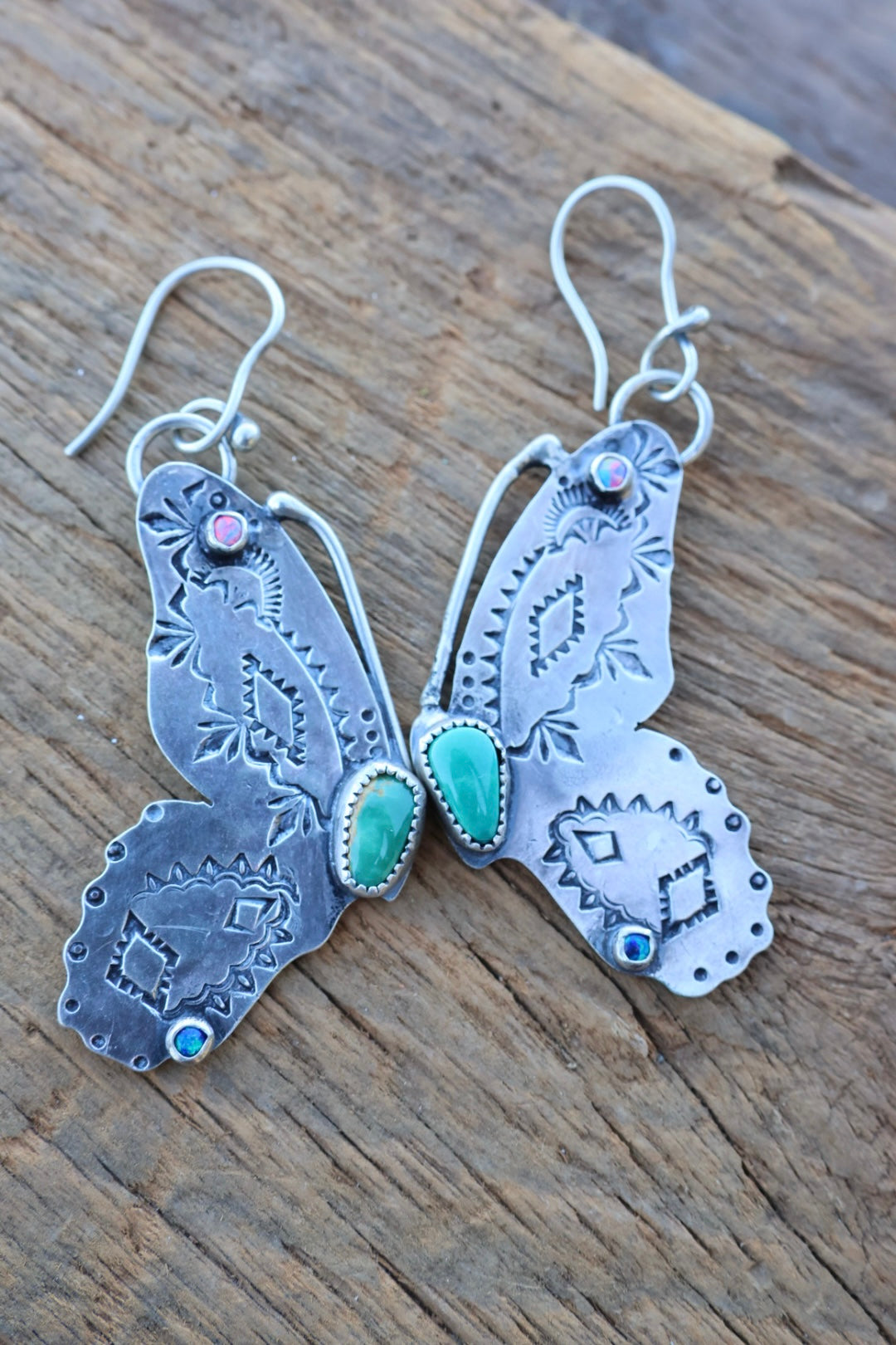 Butterfly dangly earrings