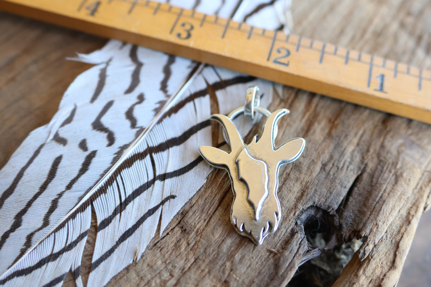 Goat charm sterling silver