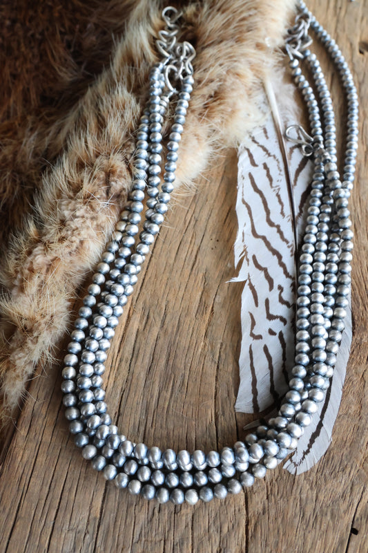 Sterling silver pearls 5mm 20” plus extender