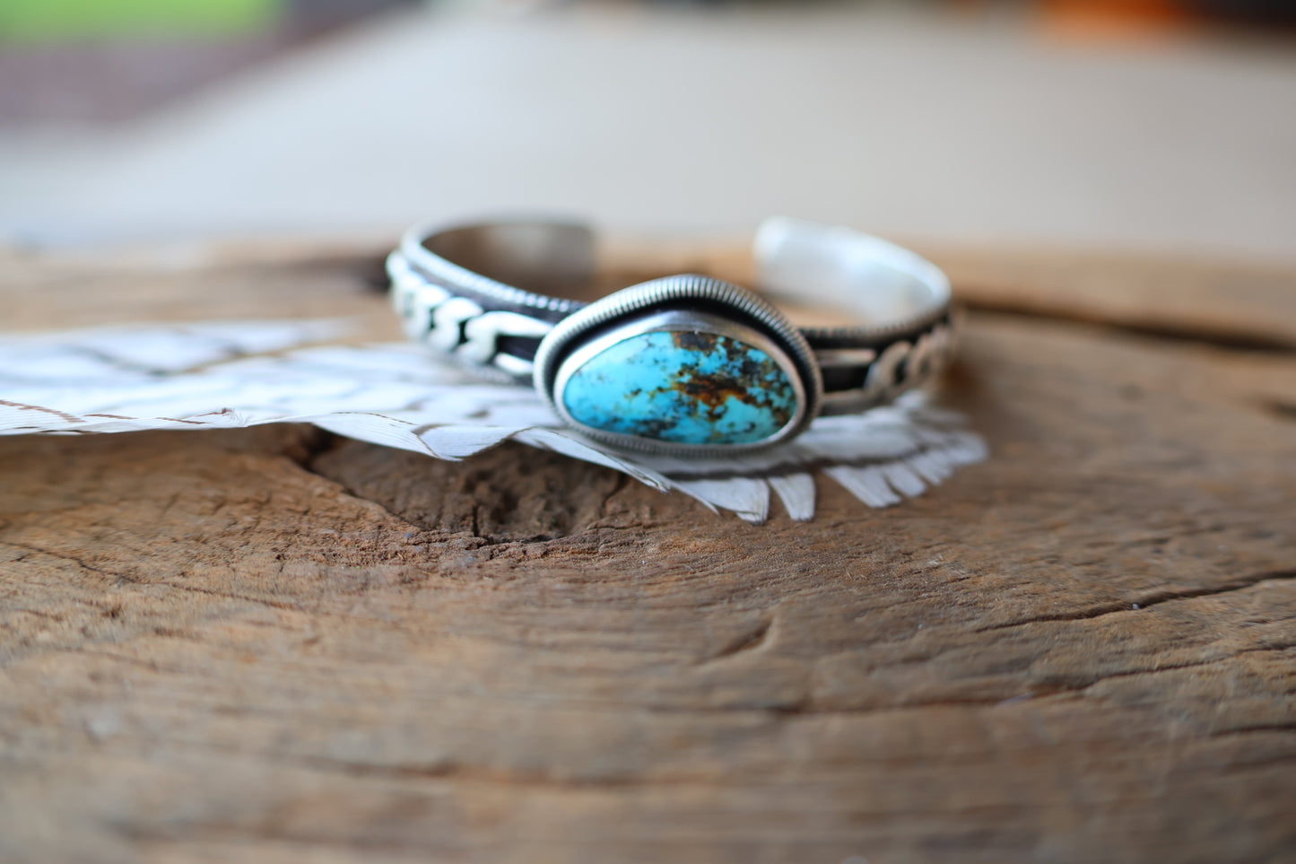 Rattle Snake Turquoise Hardware Cuff