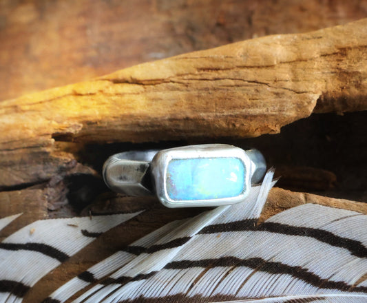 Sterling opal ring Size 10