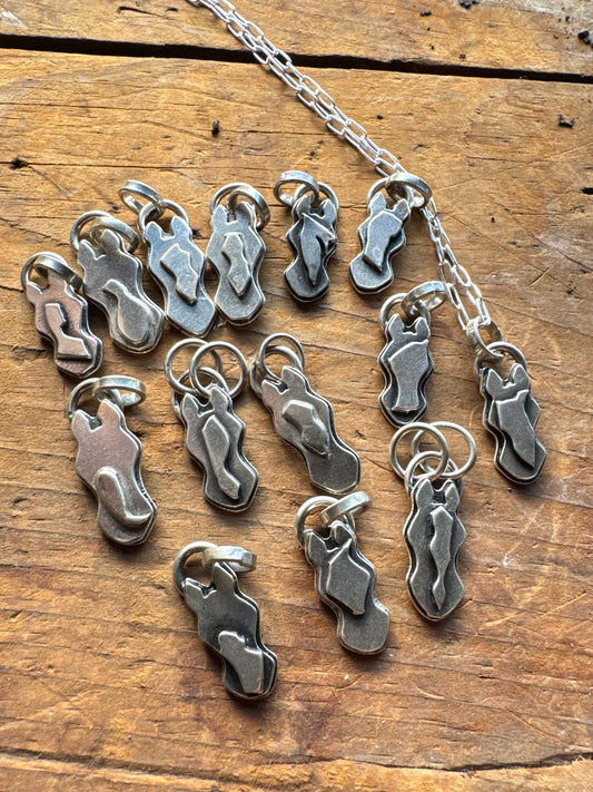 FREE CHAIN with Horse charm sterling silver