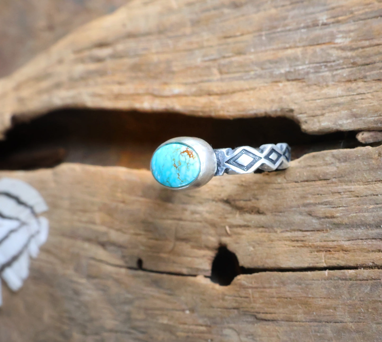 Number 8 turquoise ring Size 8