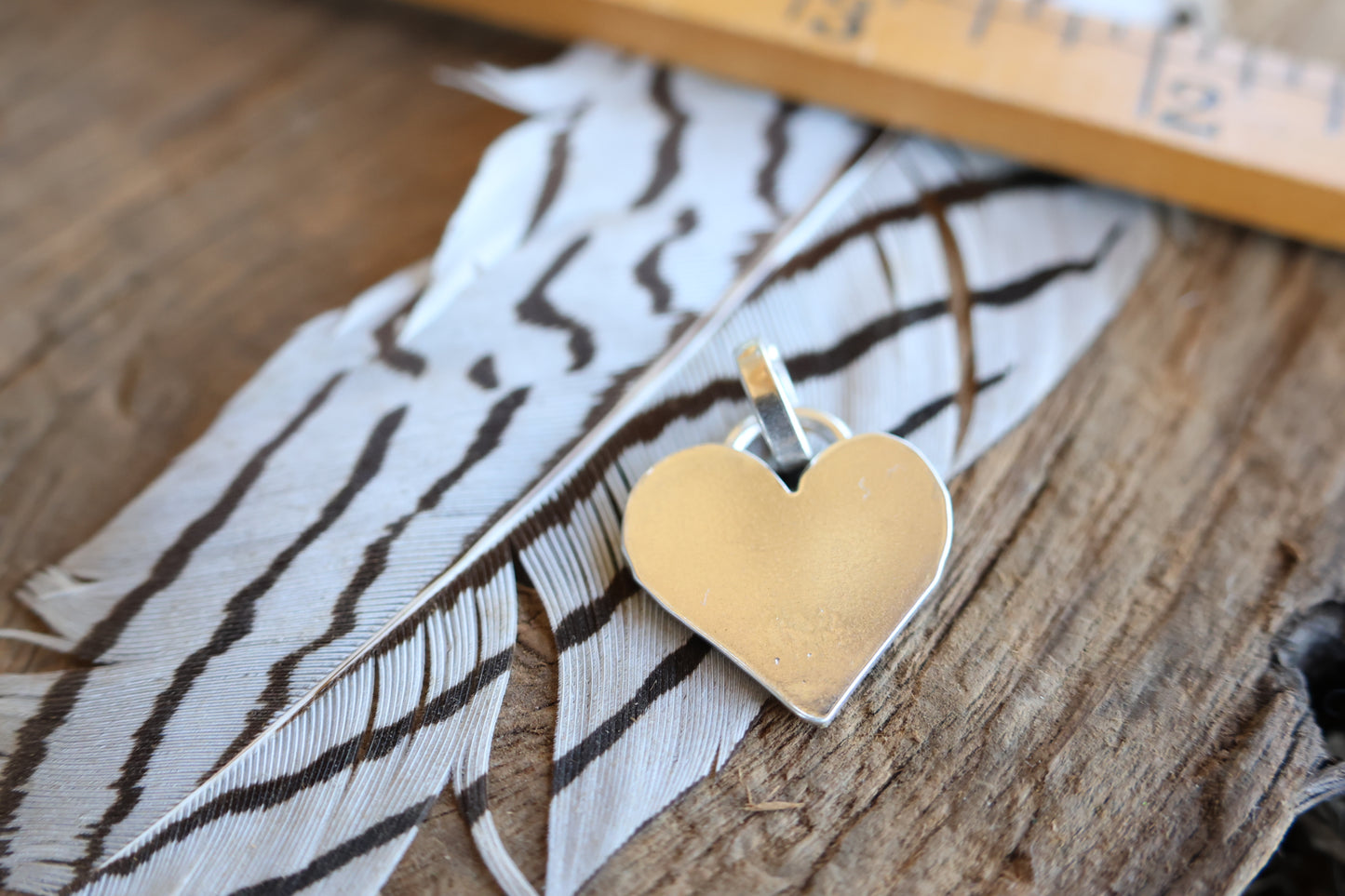 Heart charm sterling silver