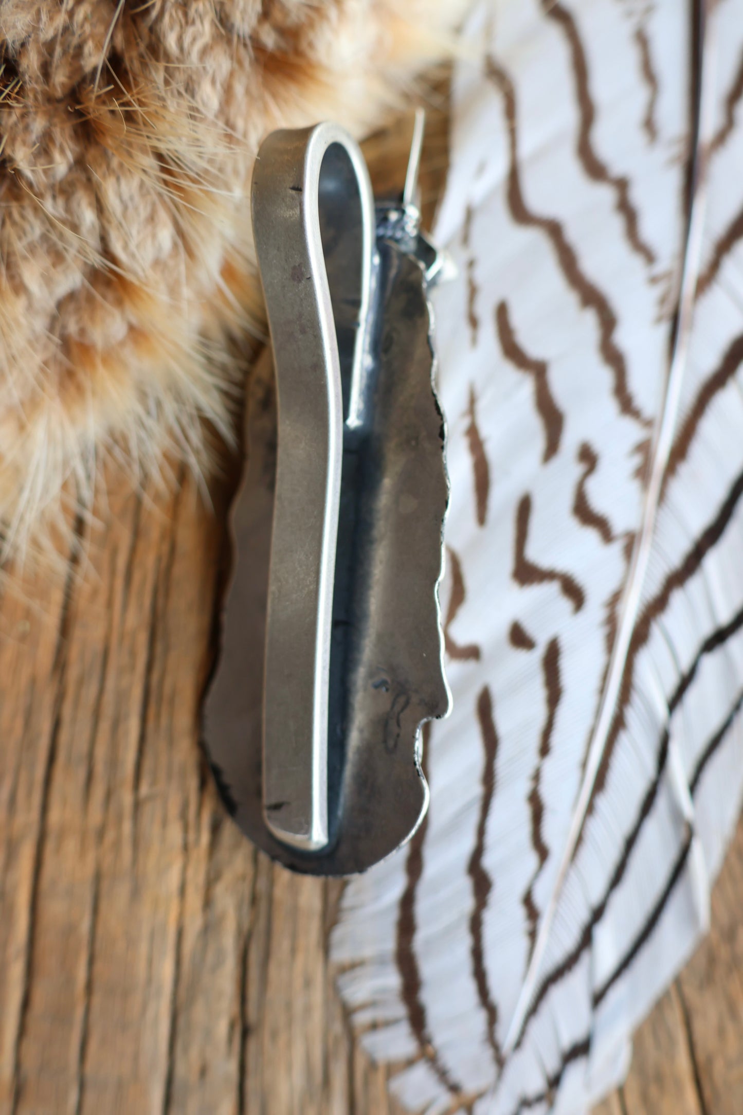 Feather • Sonoran Gold Turquoise Pendant