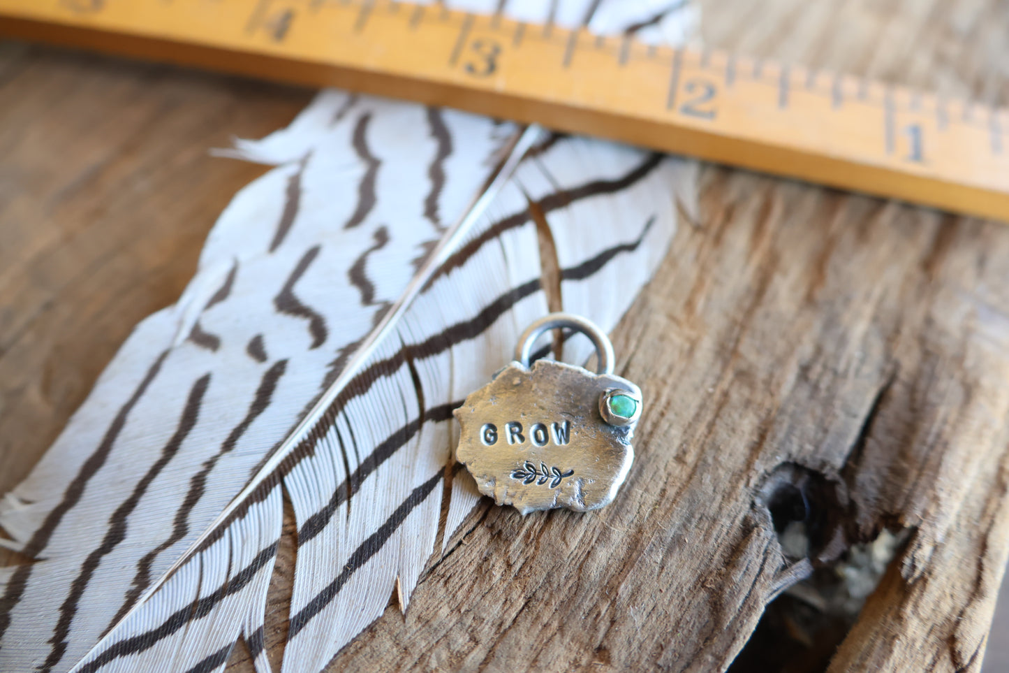 Grow charm sterling silver with opal doublet