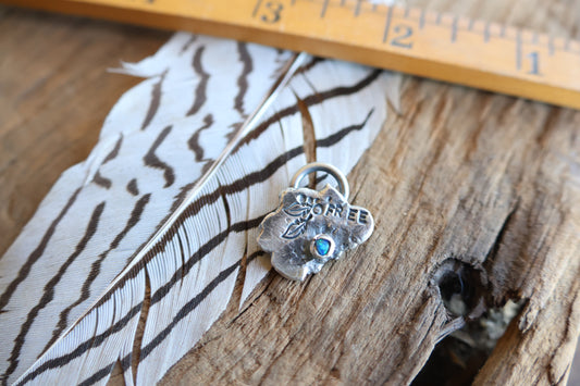 Free charm sterling silver with opal doublet