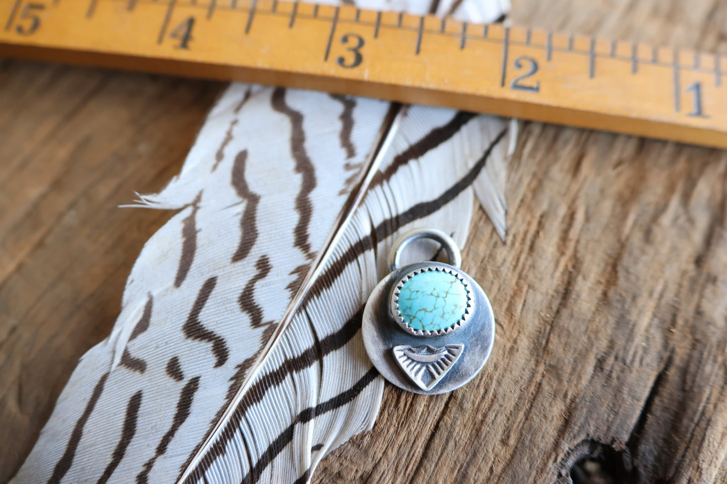 Turquoise mountian charm sterling silver