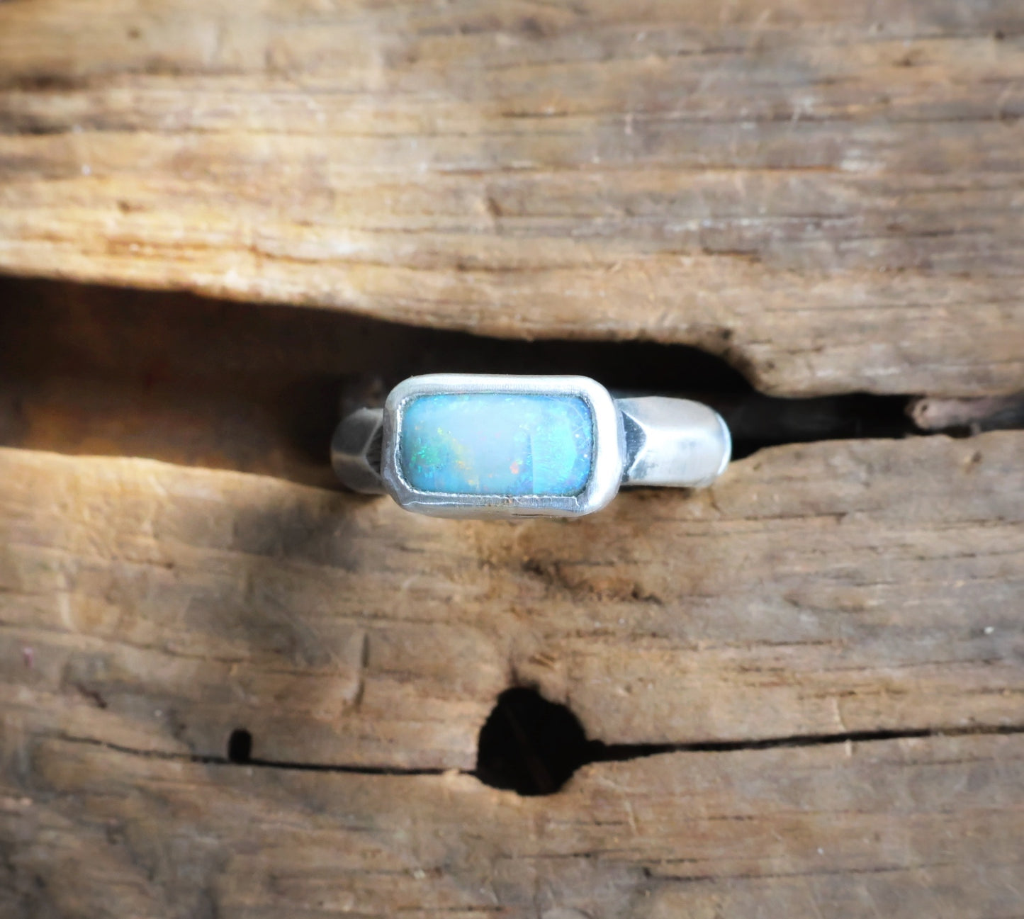 Sterling opal ring Size 10