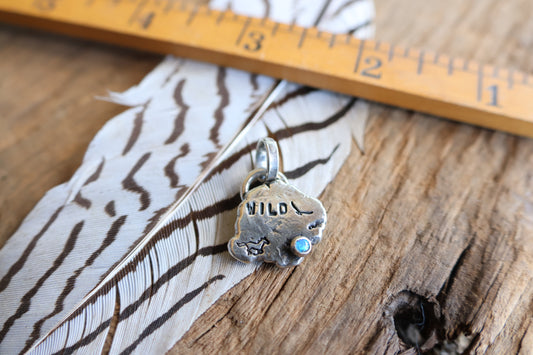 Wild charm sterling silver with opal doublet