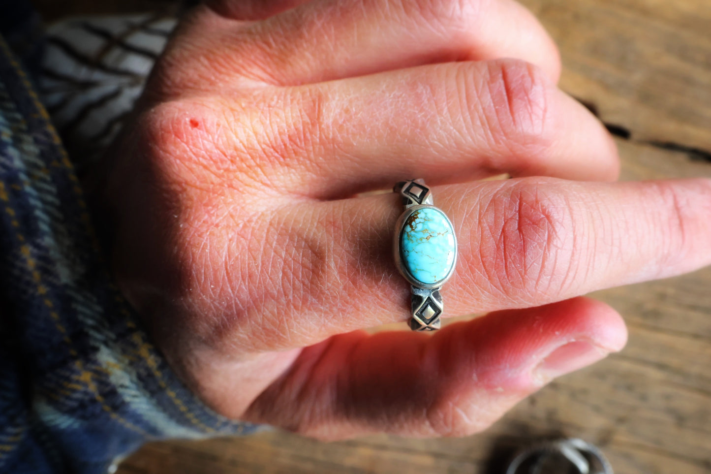 Number 8 turquoise ring Size 8