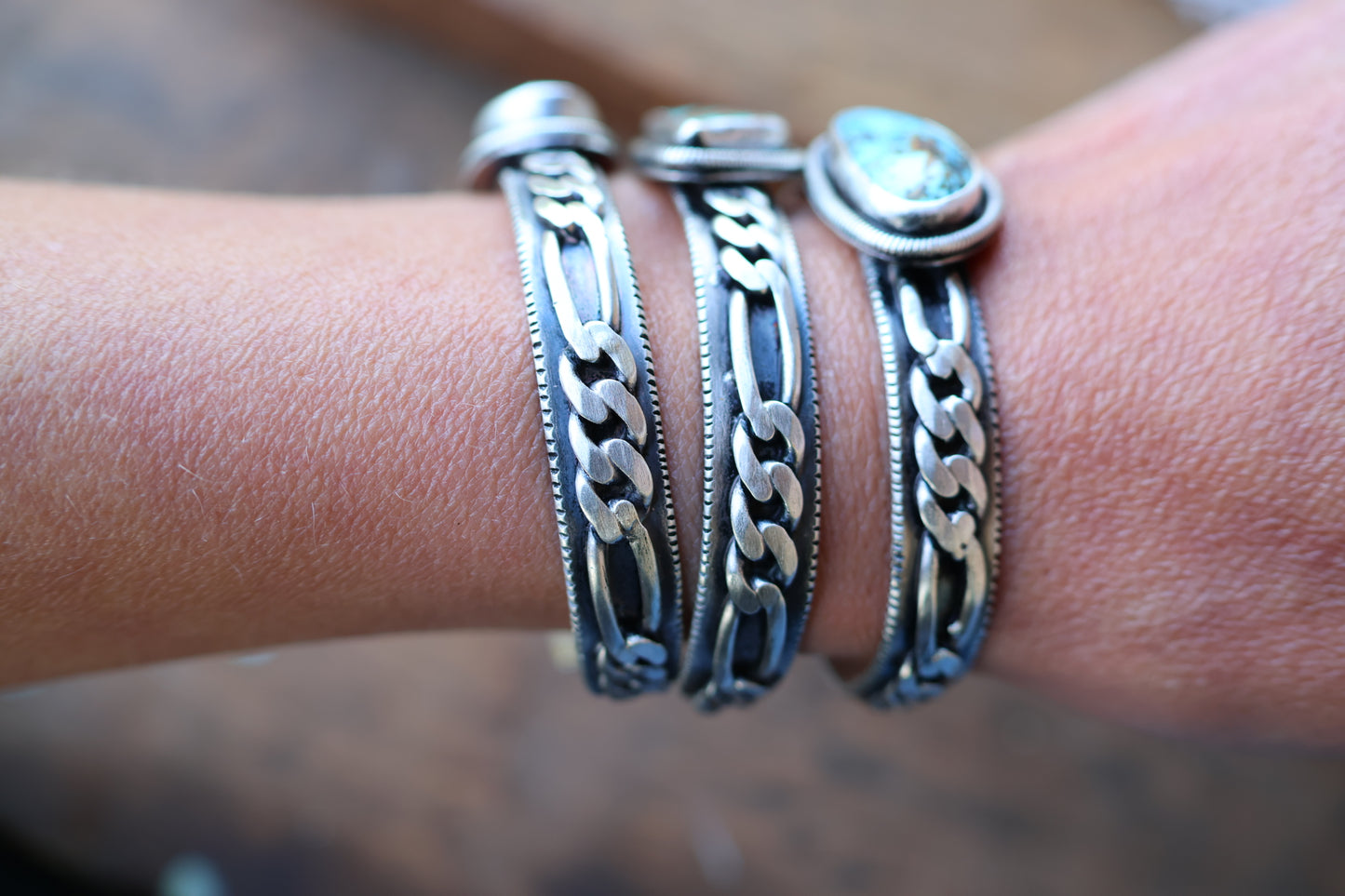 Pilot mountain Turquoise Hardware Cuff