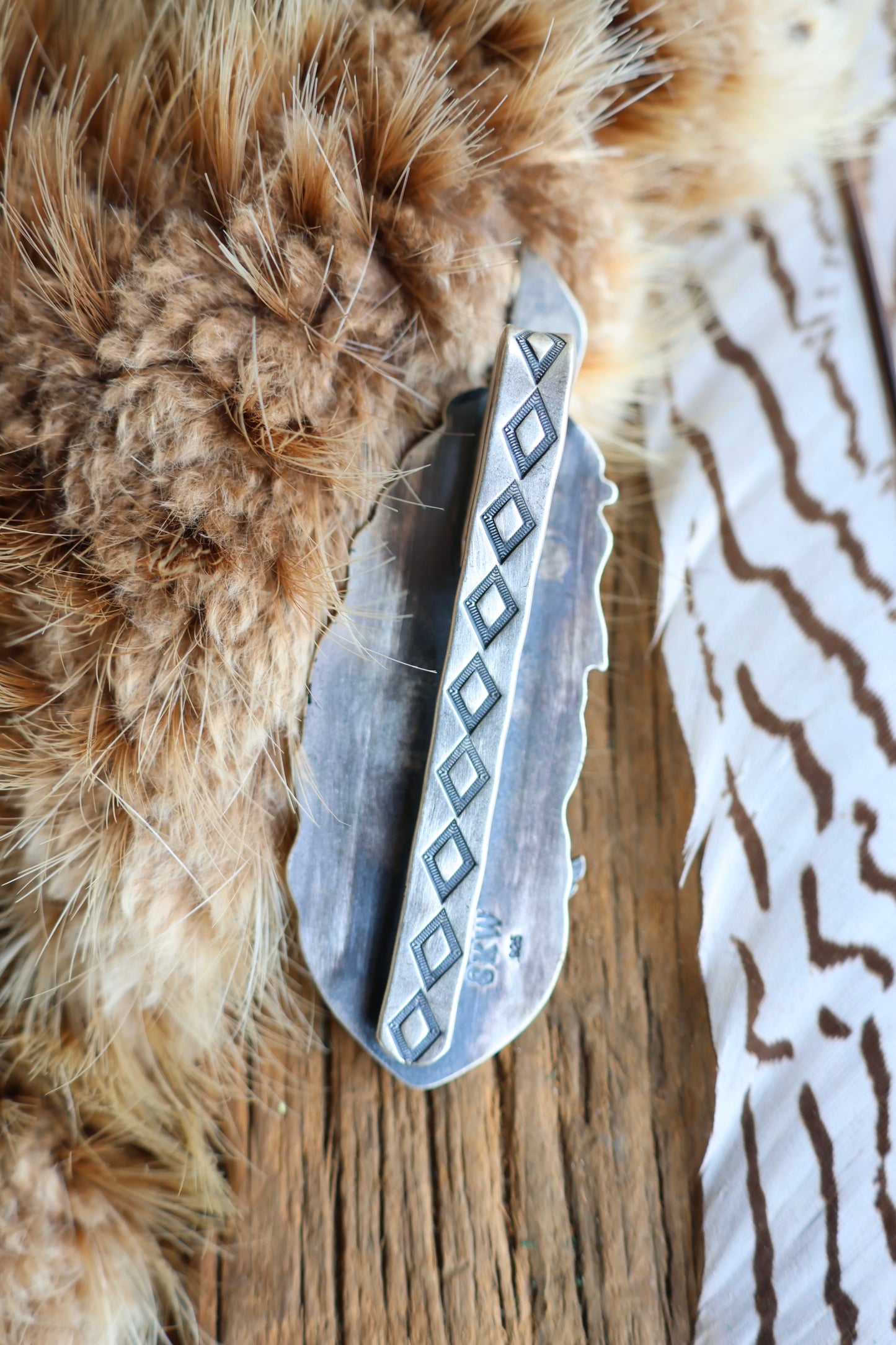 Feather • Owl and Sonoran Gold Turquoise Pendant