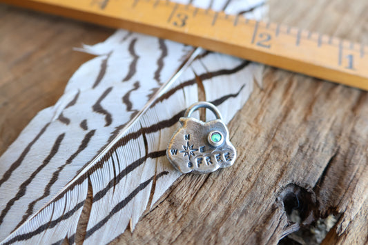 Free charm sterling silver with opal doublet