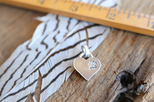 Heart charm sterling silver