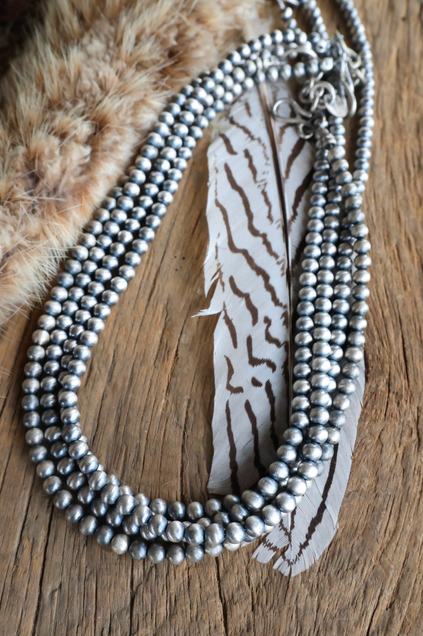 Sterling silver pearls 14.5” plus extender 4mm