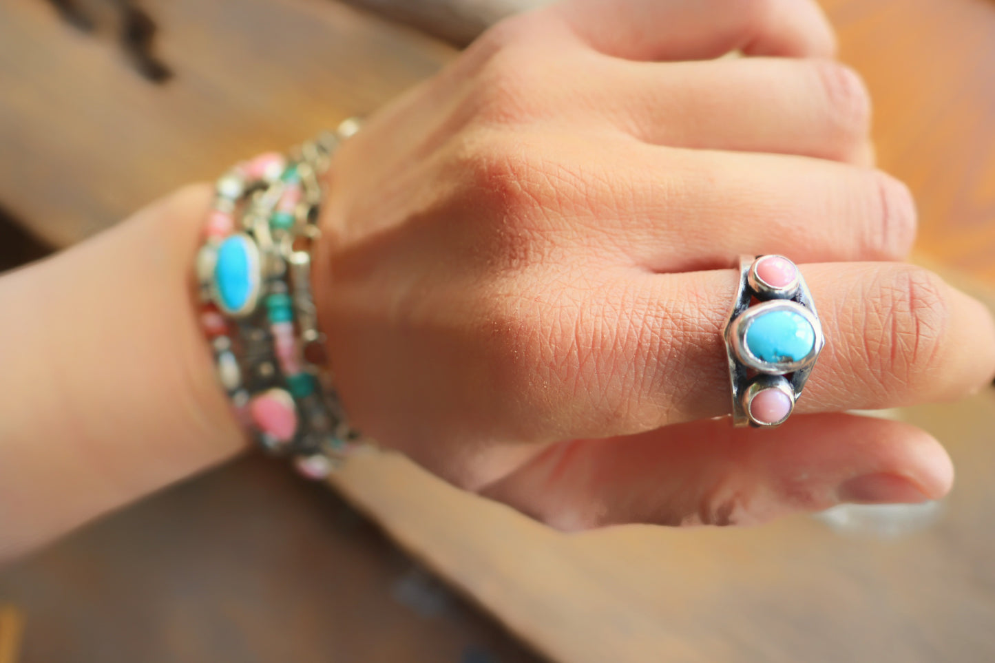 Cotton candy ring size 8