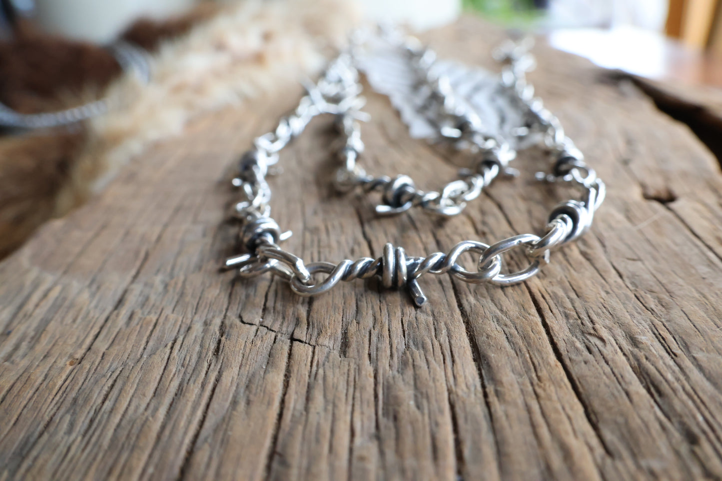 Heavy Barbed Wire  chain 22”