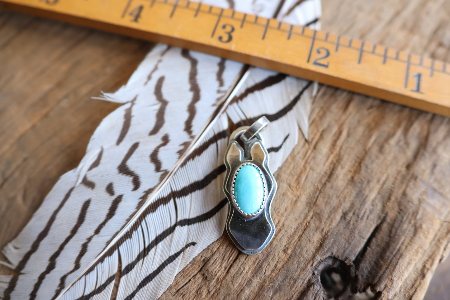 Kingman Turquoise horse charm sterling silver