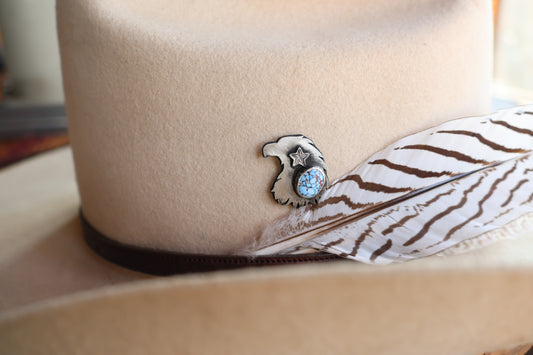 Eagle pin with golden hills turquoise