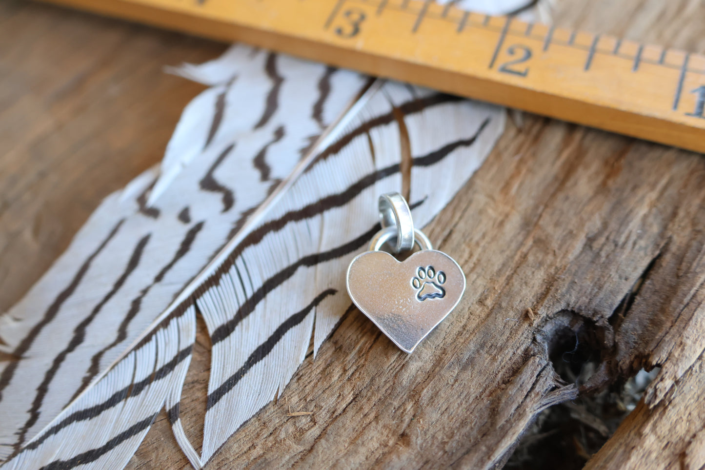 Heart charm sterling silver