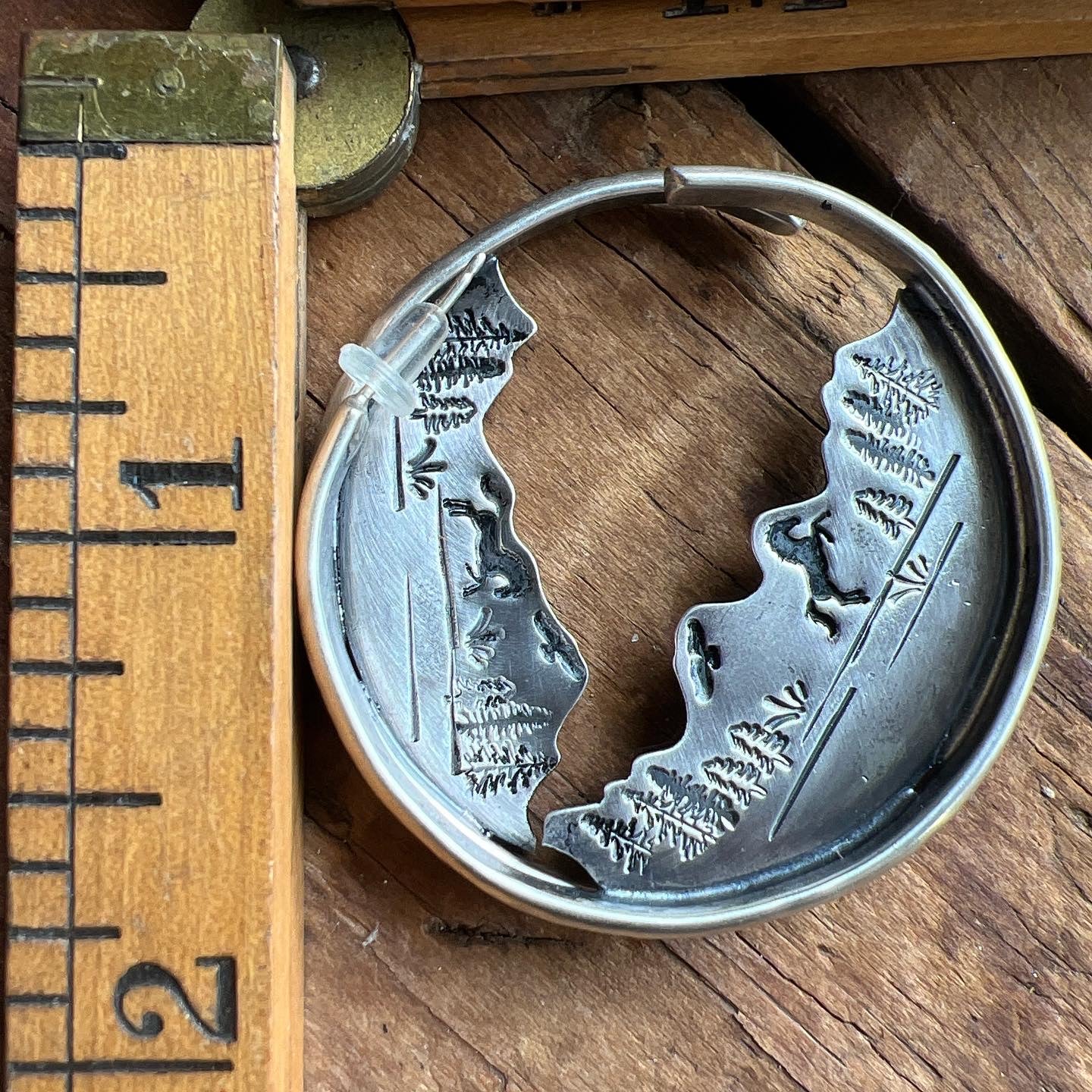 Spirit horse hoop earrings
