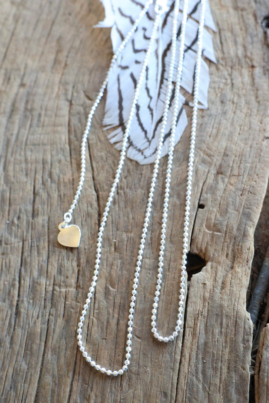 Sterling silver Charm necklace chain 18” adjustable