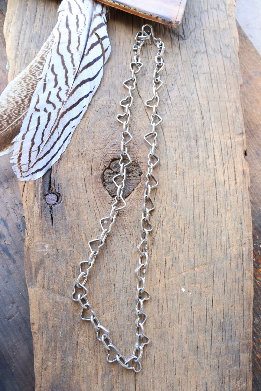 Heart Chain Sterling silver 20”