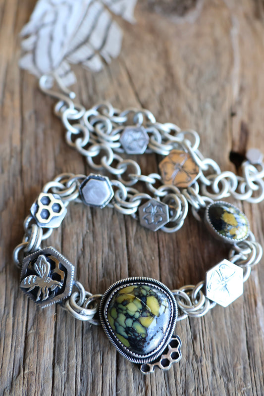 Honey Bee flower chain Choker