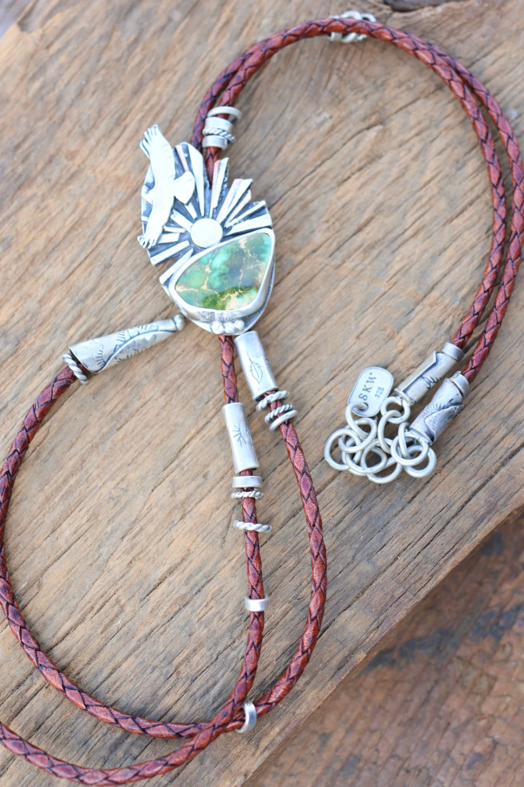 Pilot mountain hawk Bolo necklace