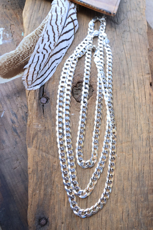 Curb Chain Sterling silver 18”