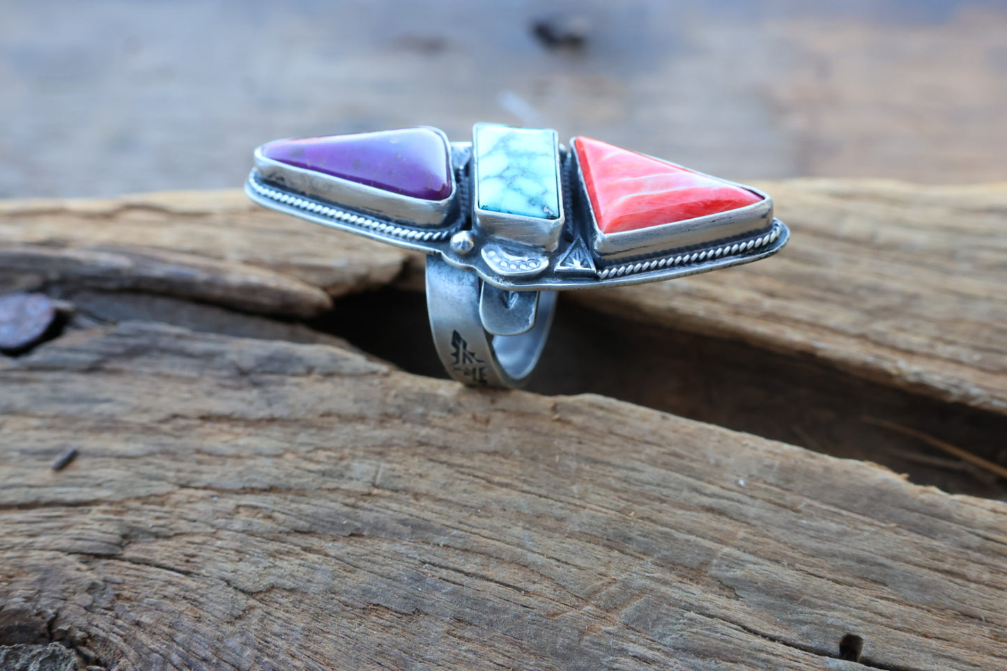 Sugilite Spiny Oyster and Red Webbed Kingman •Size- Adjustable