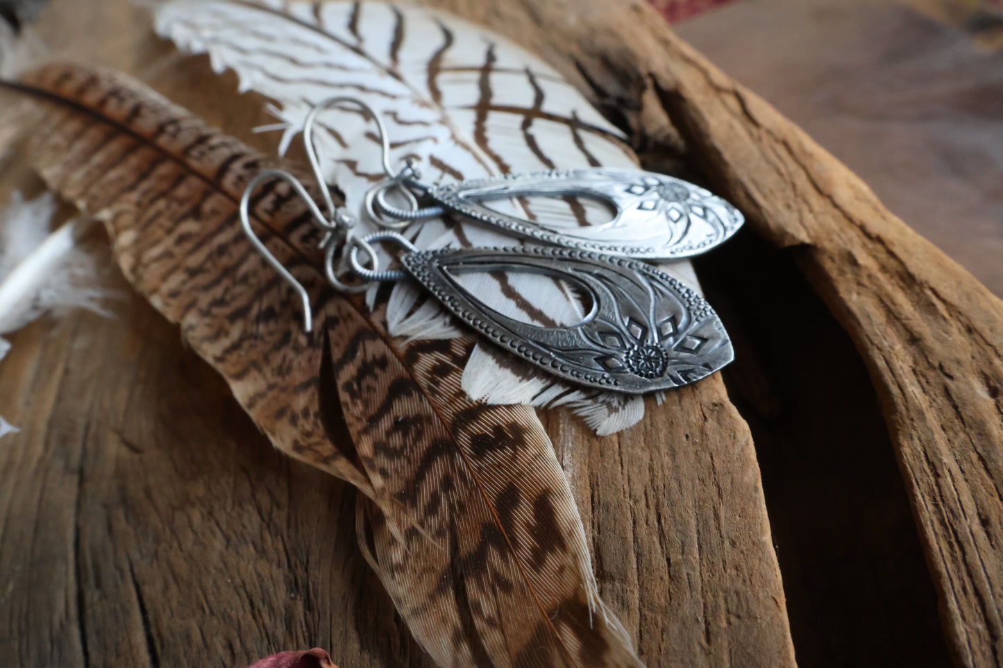 Hand Engraved Dangle Earrings