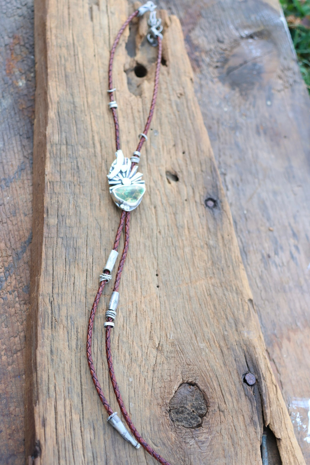 Pilot mountain hawk Bolo necklace