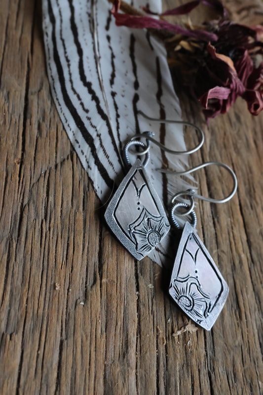 Hand Engraved Dangle Earrings