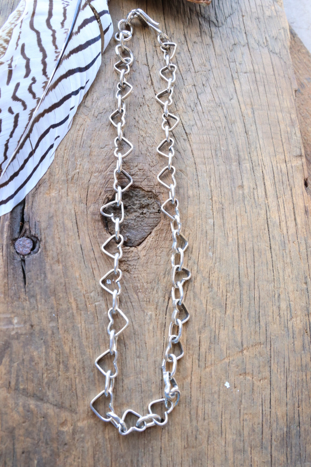 Heart Chain Sterling silver 17.5”