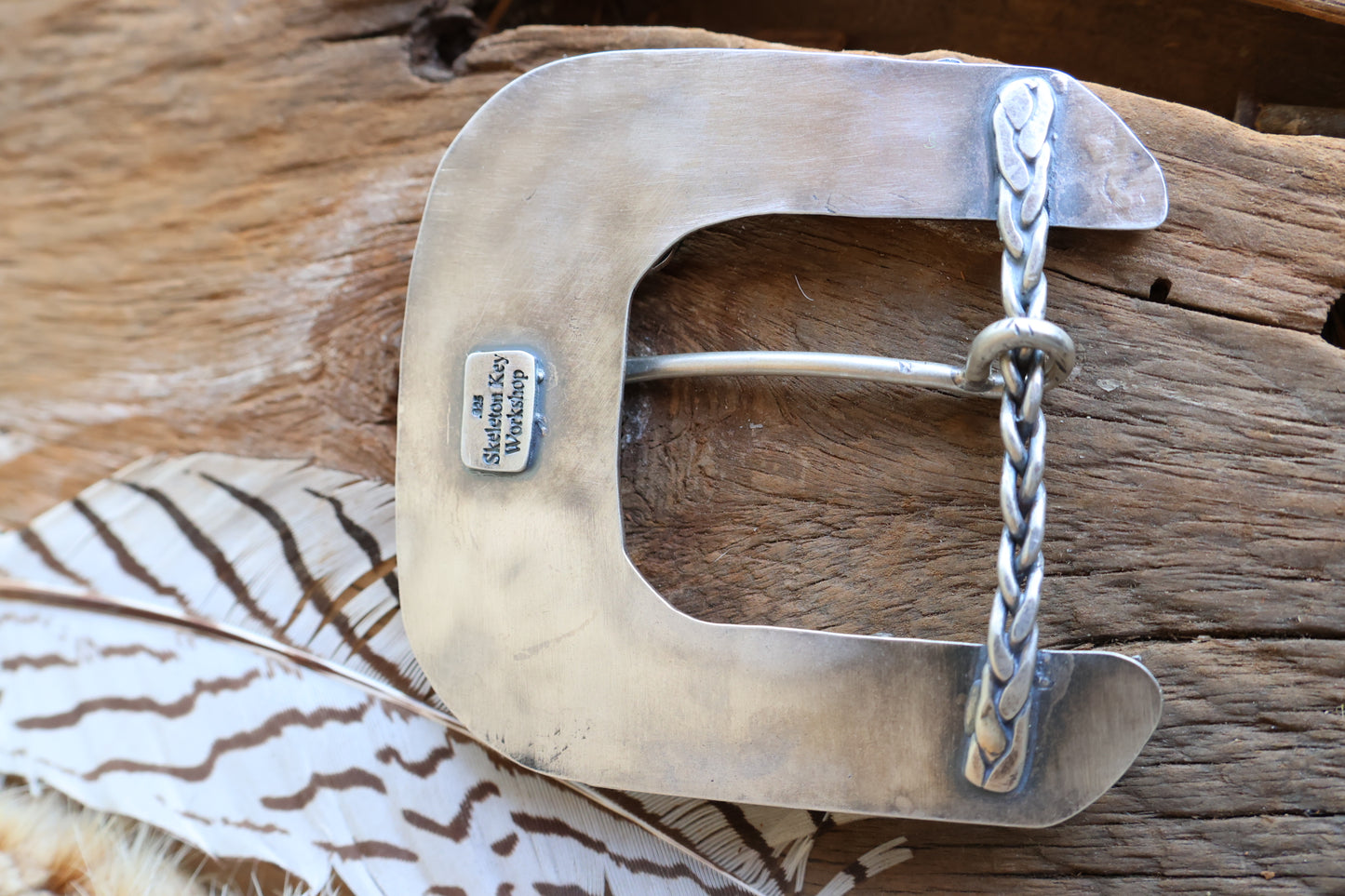 Golden Hills turquoise belt buckle •Solid sterling silver