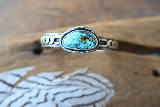 Rattle Snake Turquoise Hardware Cuff
