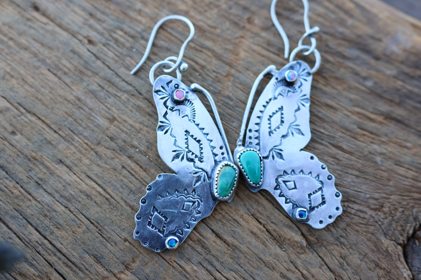 Butterfly dangly earrings