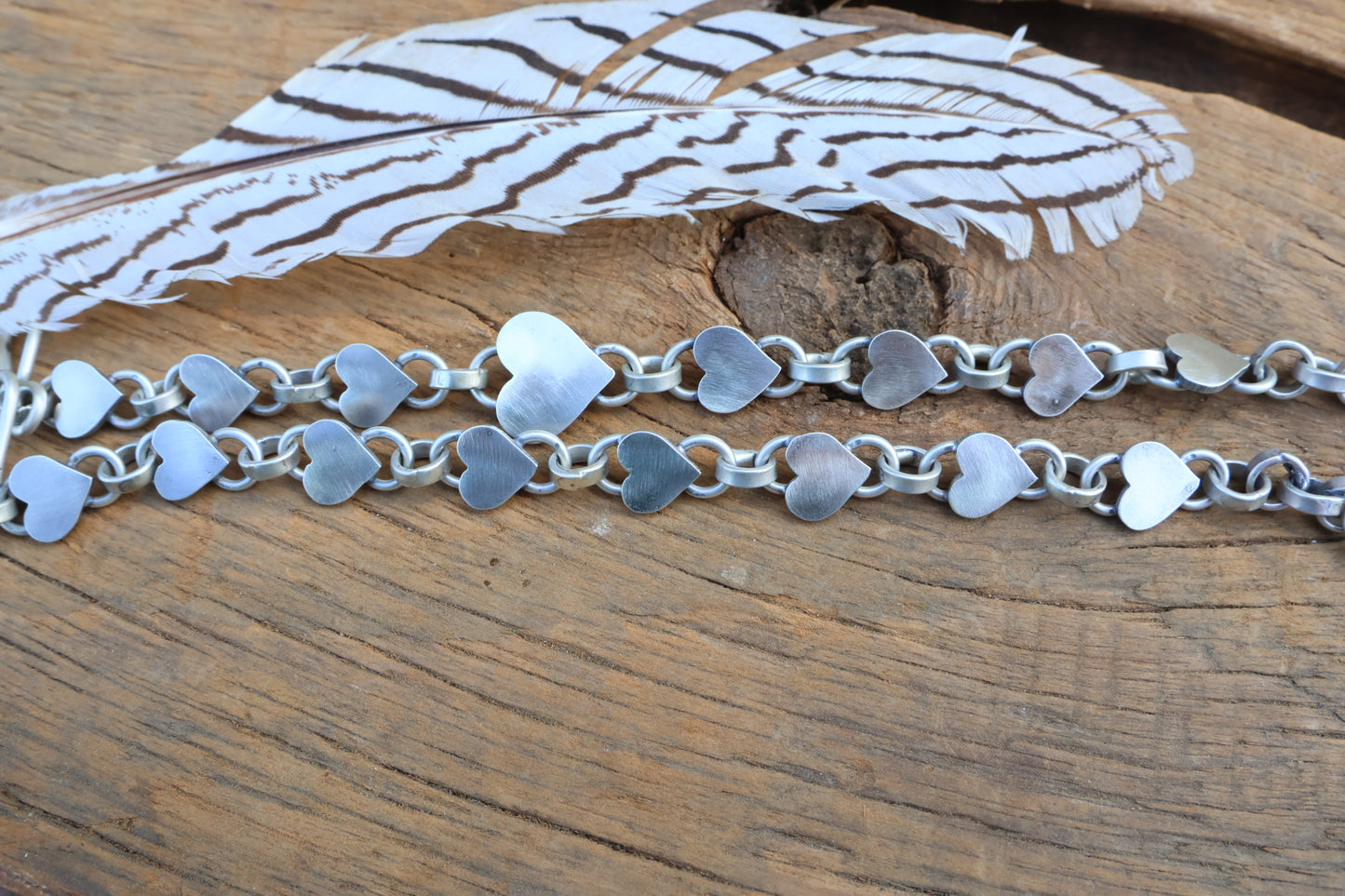 Heart Chain Sterling silver Bracelet