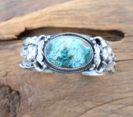 Buffalo cuff with boa canyon turquoise cuff