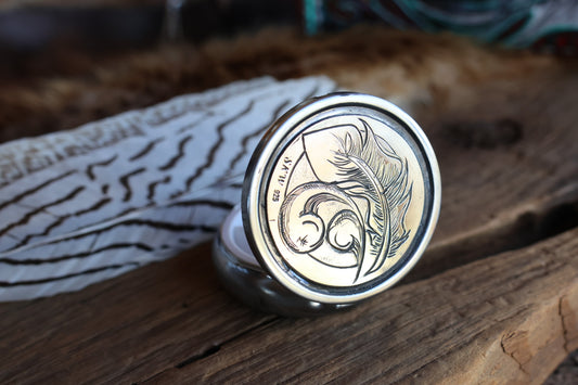 Feather engraved Travel Box