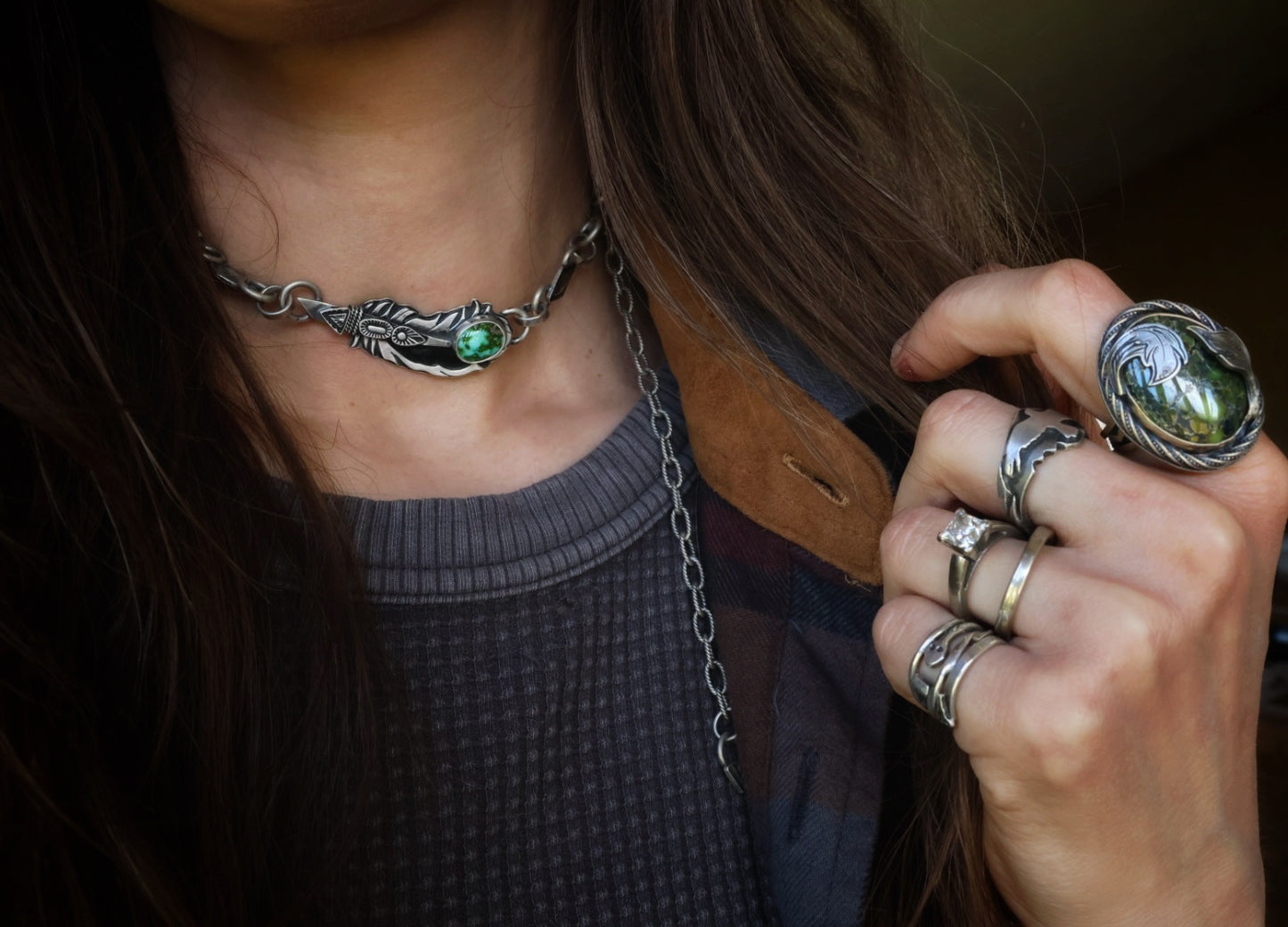 Sonoran Gold Feather Choker