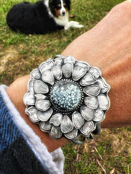 Flower cuff Emerald basin Variscite